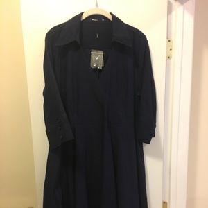 Navy 3/4 length sleeve dress